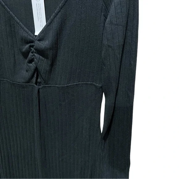 Z Supply Womens Size M Orla Ribbed Dress Peekaboo Detail & Ruching Sexy Bodycon - Picture 6 of 9